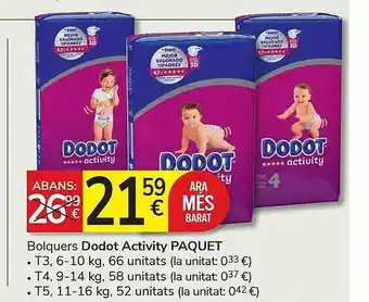 Consum Bolquers dodot activity oferta