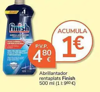 Consum Abrillantador rentaplats finish oferta