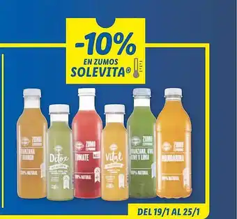 Lidl Zumos solevita oferta