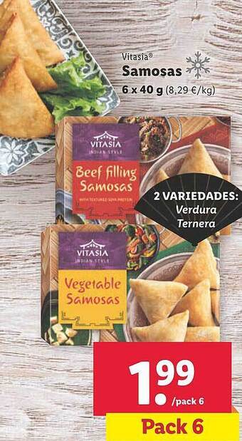 Lidl Vitasia samosas oferta