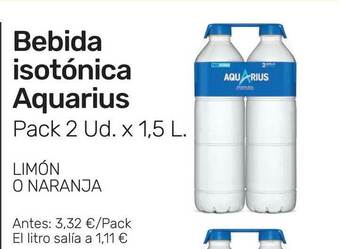 AhorraMas Bebida Isotónica Aquarius x 1.5L oferta