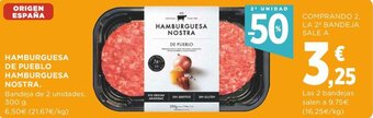 Supercor Hamburguesa de pueblo hamburguesa nostra oferta