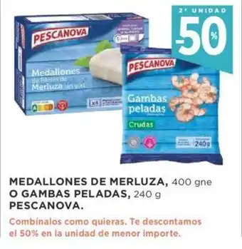 Supercor Medallones de merluza o gambas peladas, pescanova oferta