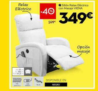 Conforama Sillón Relax Eléctrico Con Masaje Viena oferta