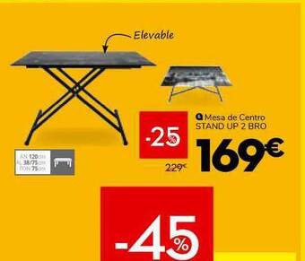 Conforama Mesa De Centro Stand Up 2 Bro oferta