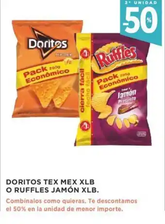 Supercor Doritos tex mex XLB o ruffles jamón XLB oferta