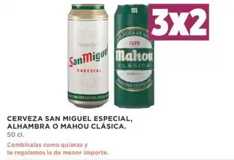 Supercor Cerveza san miguel especial, alhambra o mahou clásica oferta