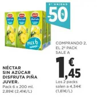 Supercor Néctar sin azúcar disfruta piña juver oferta