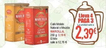 Masymas Café molido natural o mezcla marcilla oferta