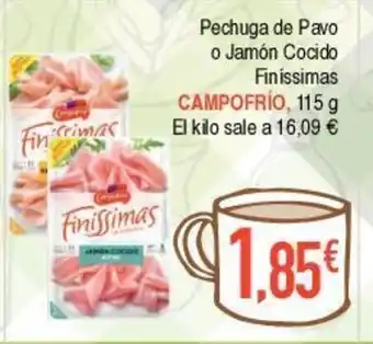 Masymas Pechuga de pavo o jamón cocido finissimas CAMPOFRIO oferta