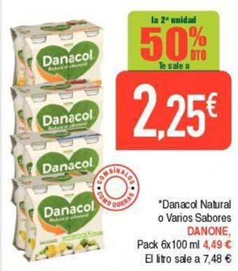 Masymas Danacol natural o varios sabores DANONE oferta