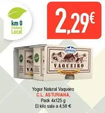 Masymas Yogur natural vaqueiro C.L. ASTURIANA oferta