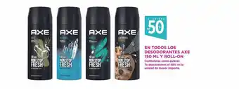 Hipercor Desodorante axe y rollon oferta