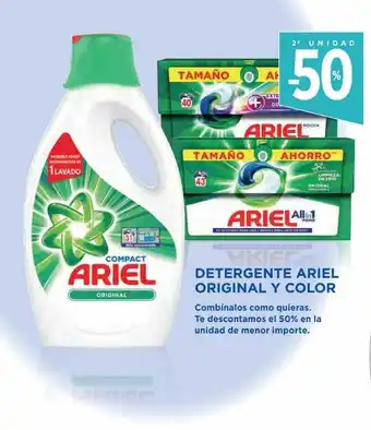 Hipercor Detergente ariel original y color oferta