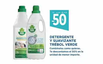 Hipercor Detergente y suavizante trébol verde oferta