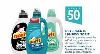 Hipercor Detergente líquido norit oferta