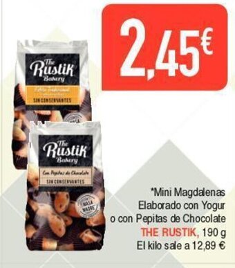 Masymas Mini magdalenas elaborado con yogur o con pepitas de chocolate THE RUSTIK oferta