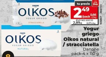 Dia Yogur Griego Oikos Natural/ Stracciatella oferta