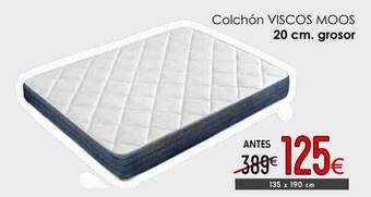 Atrapamuebles Colchón viscos moos 20 cm grosor oferta
