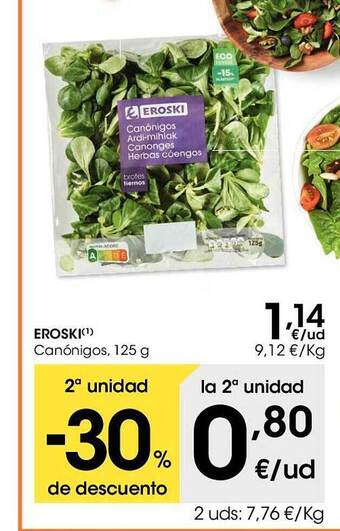 Eroski Eroski canónigos oferta