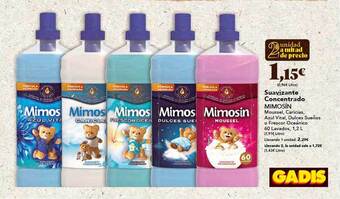 Gadis Suavizante concentrado mimosín oferta
