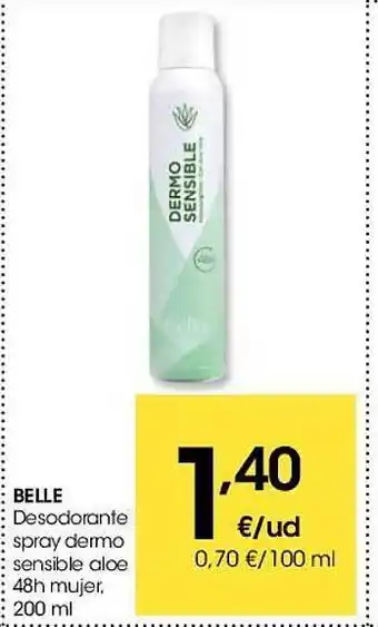 Eroski Belle desodorante spray dermo sensible aloe mujer oferta