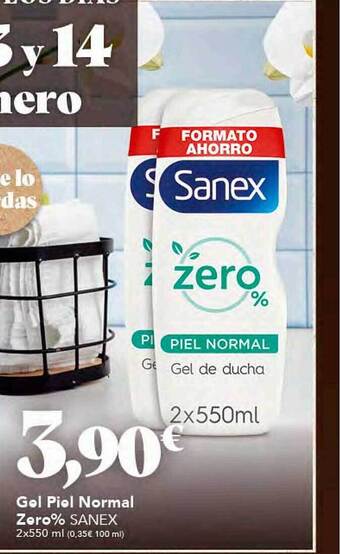 Gadis Gel piel normal zero% sanex oferta