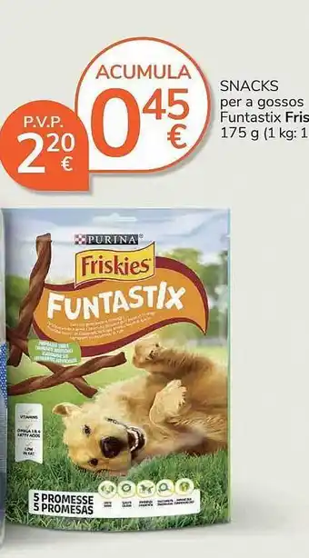 Consum Snacks per a gossos funtastix friskies oferta