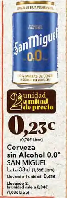 Gadis Cerveza si alcohol 0,0° san miguel oferta