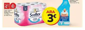 Consum Paper higiènic doble capa scottex original 12 rotlles oferta
