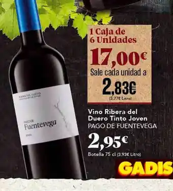 Gadis Vino riberta del duero tinto joven pago de fuentevega oferta