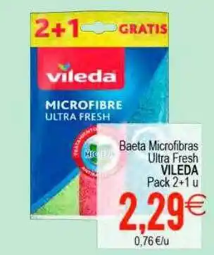 Plenus Supermercados Baeta microfibras ultra fresh vileda pack 2 + 1 oferta
