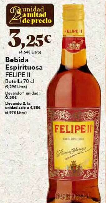 Gadis Bebida espirituosa felipe ii oferta