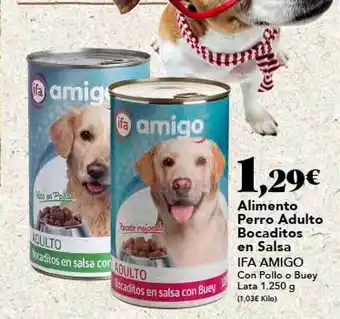 Gadis Alimento perro adulto bocaditos en salsa ifa amigo oferta