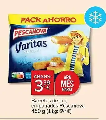 Consum Barretes de lluç empanades pescanova oferta