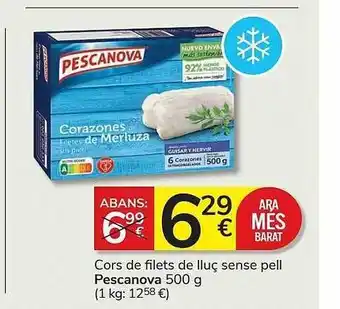 Consum Cors de filets de lluç sense pell pescanova oferta