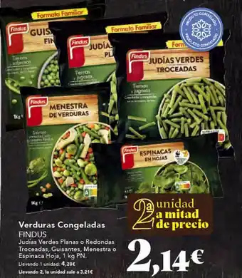 Gadis Verduras congeladas findus oferta