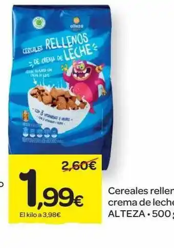 Dialprix Cereales rellenos crema de leche alteza oferta