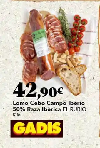 Gadis Lomo cebo campo ibério 50% raza ibérica el rubio oferta