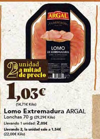 Gadis Lomo extremadura argal oferta