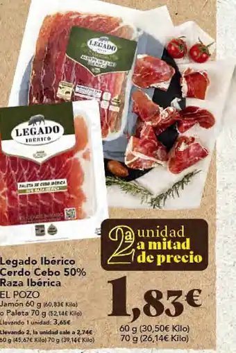Gadis Legado ibérico cerdo cebo 50% raza ibérica el pozo oferta