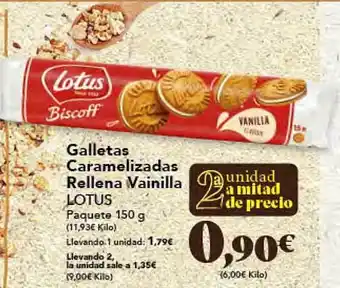 Gadis Galletas caramelizadas rellena vainilla lotus oferta
