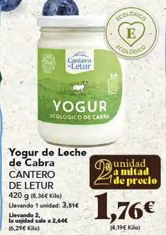 Gadis Yogur de leche de cabra cantero de letur oferta