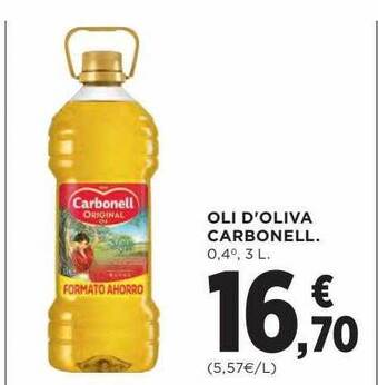 Hipercor Oli d'oliva carbonell oferta