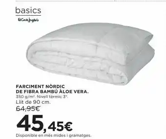 Hipercor Farciment nòrdic de fibra bambú àloe vera oferta