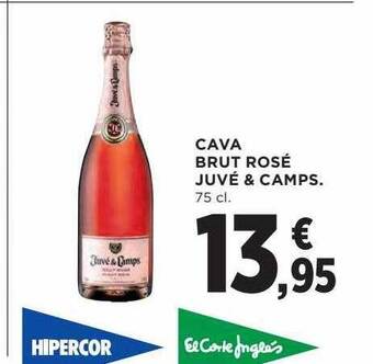 Hipercor Cava brut rosé juvé & camps oferta
