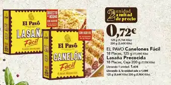 Gadis El pavo canelones fácil lasaña precocida oferta