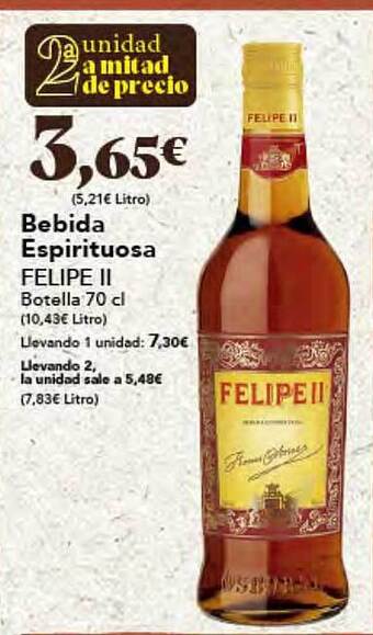 Gadis Bebida espirituosa felipe ii oferta