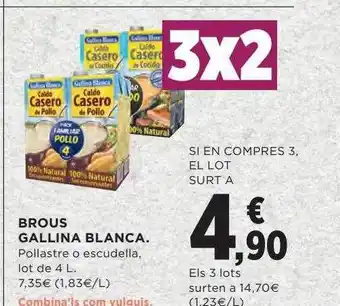 Hipercor Brous gallina blanca pollastre o escudella oferta