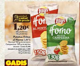 Gadis Patatas fritas al horno lay's oferta